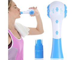 Fitness Oefeningstrainer - Spiertrainer Conditie - Dagelijkse Training - 6 Weerstanden Instelbaar - 15.3 x 10.3 x 5.4 cm - Blauw