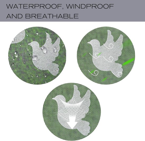 Vliegengaas reparatieset - Reparatietape hor - Insecten weren - Geprefabriceerde vorm - 8 x 6 cm - Grijs van Merkloos — afbeelding 5