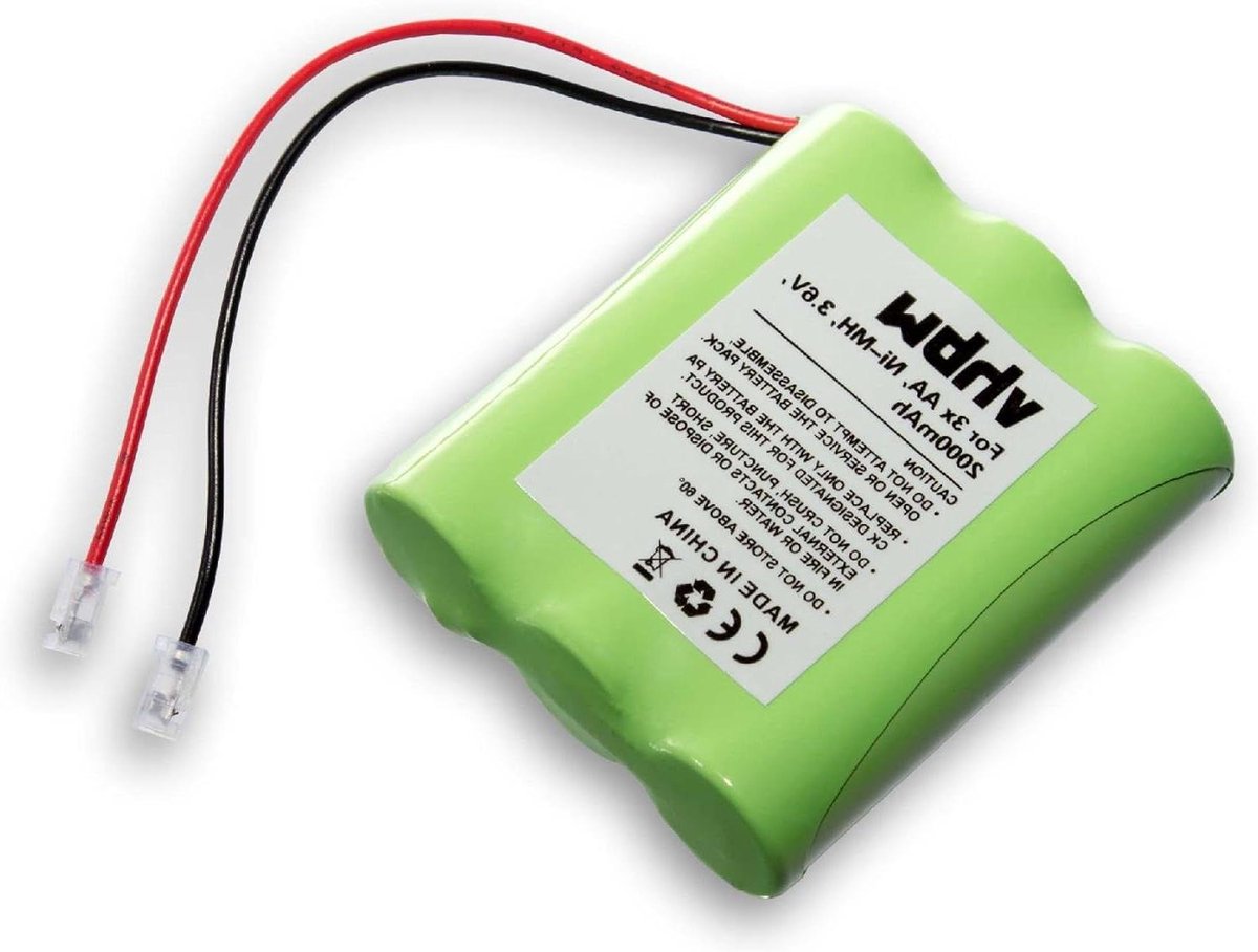 Oplaadbare Batterij - Accupack NiMH - Apparaten Voeden - 3x AA Mignon Cellen - 36V 2000mAh - Zwart