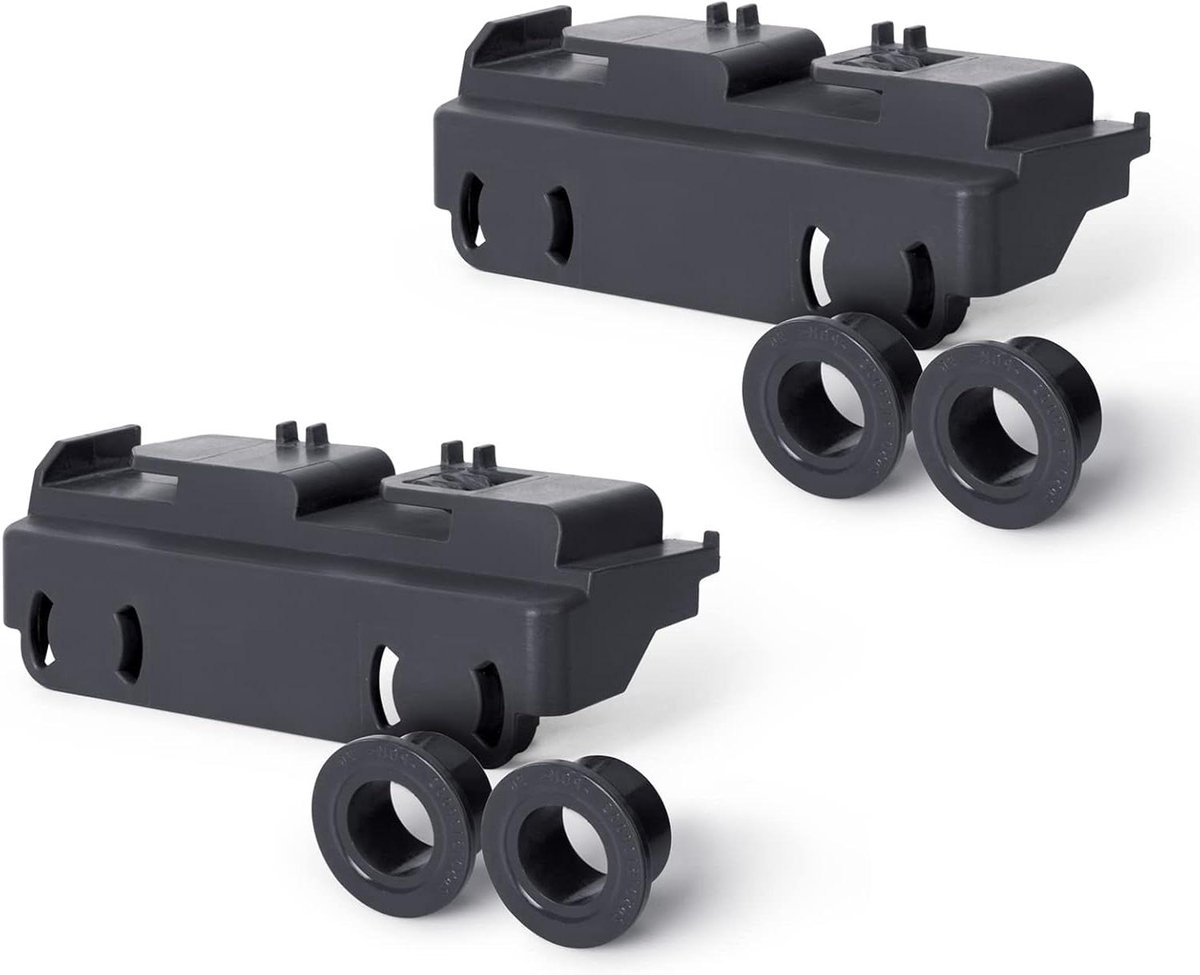 Vaatwasserrek Wielen - Onderrek Rollen - Vaatwasser Reparatie - 2 Stuks Set - 13.89 x 11.1 x 6.5 cm - Zwart