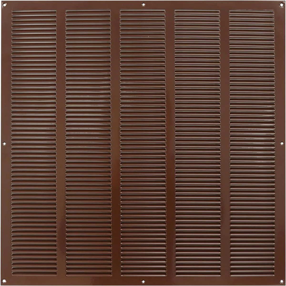 Ventilatierooster Metaal - Luchtcirculatie Rooster - Luchtstroom Verbeteren - Geïntegreerd Muskietennet - 500 x 500 mm - Bruin