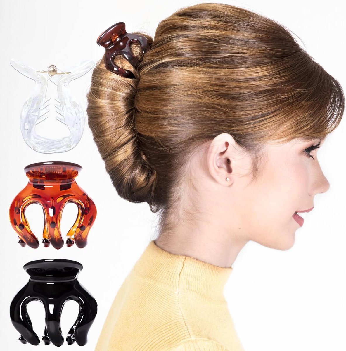 Haarklemmen Pompoen - Haarclips Set - Haar Stylen - Stevige Grip - Medium Formaat - Meerkleurig