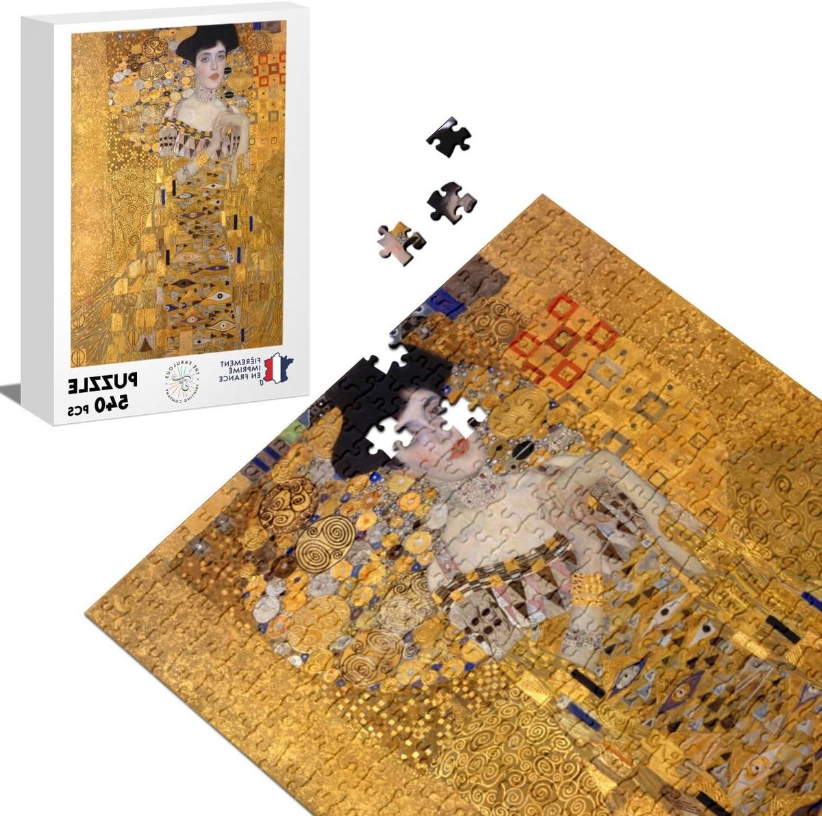 Klassieke Puzzel - Legpuzzel Kunst - Ontspanning Thuis - Gedrukt in Frankrijk - 52 x 375 cm - Goud