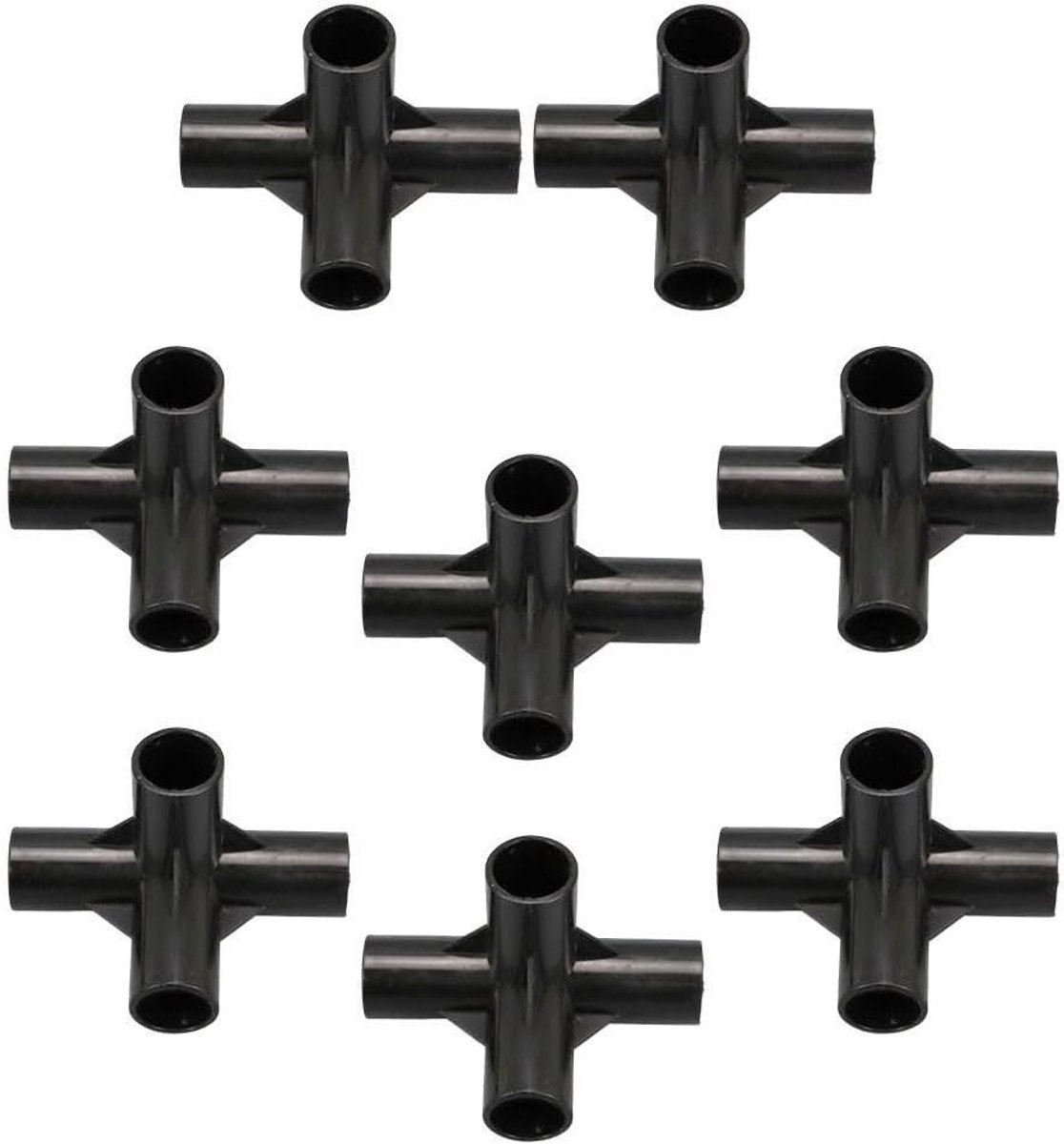 PVC Pijpfittingen - Kasconnectoren Beugels - Bloemenstandaards Bouwen - ABS Kunststof Duurzaam - 16 mm - Zwart