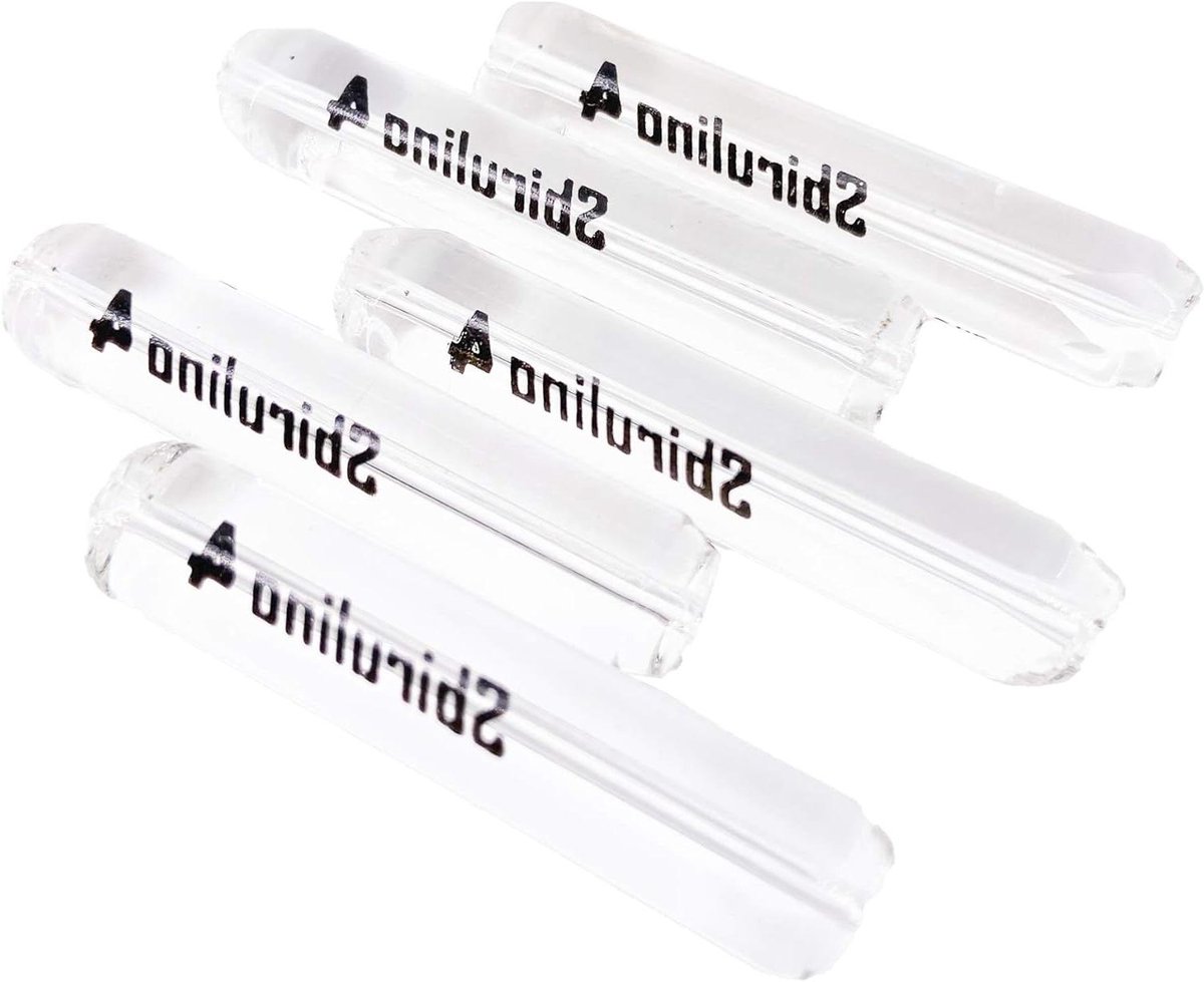 Sbirulino Visglas - Forel Loodjes - Forelvissen Vissen - Model Short Praktisch - 5 stuks - Transparant