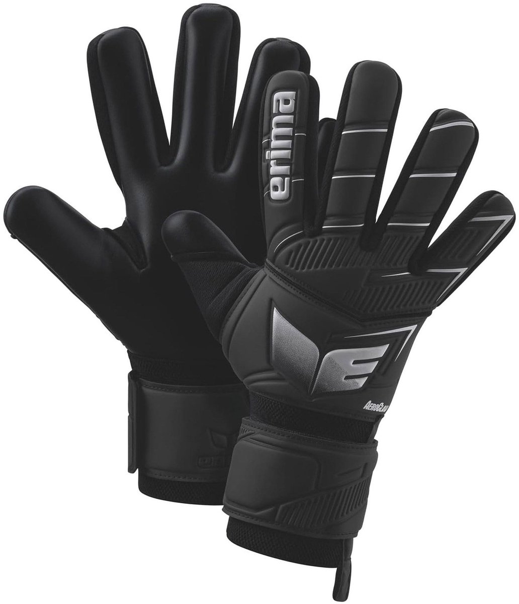 Erima Aeroclaw Challenger Keepershandschoenen - Zwart / Wit | Maat: 6