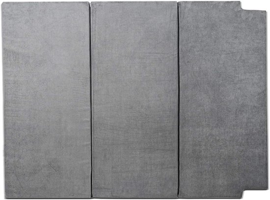 Vouwmatras Visco - Kampeermatras Busmatras - Comfortabel Slapen Onderweg - Thermo-elastisch Schuim - 185 x 144 x 10 cm - Donkergrijs van Merkloos — afbeelding 3