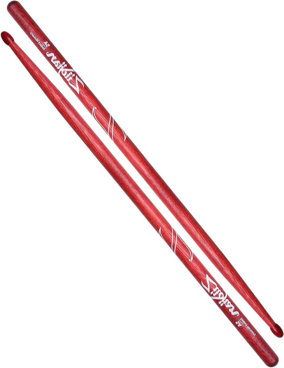 Drumstokken - Trommelstokken - Muziek Maken - Nylon Tip - 40 cm Lengte - Rood