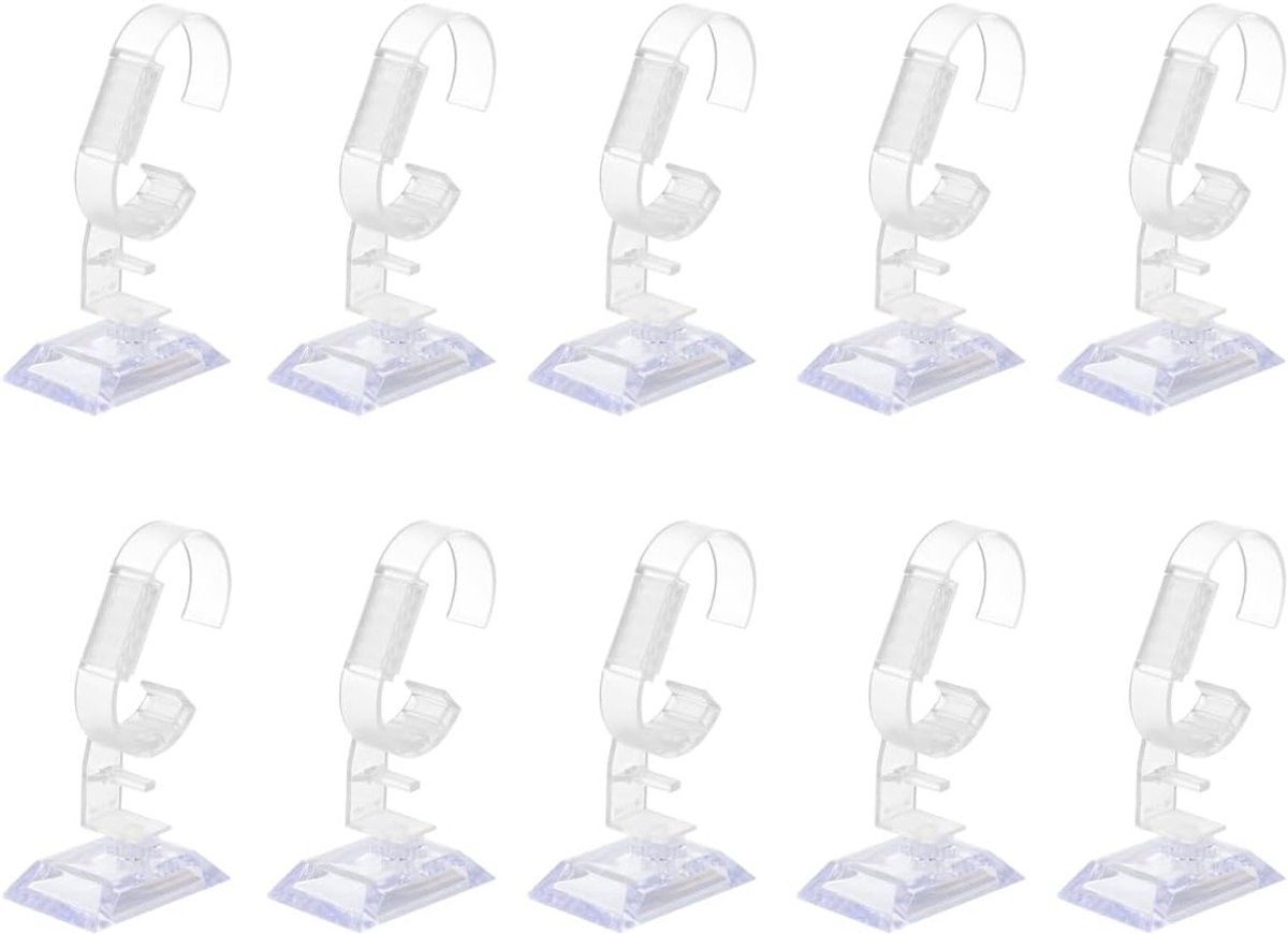 20 Stuks Acryl Horloge Stand - Transparante Horlogehouder voor Desktop en Presentatie, Ideaal voor Armbanden en Accessoires