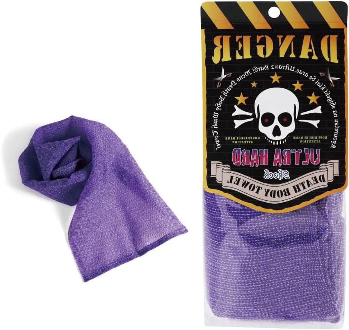Exfoliërend Washandje - Back Scrubber - Dode Huid Verwijderen - Extra Ruwe Textuur - 100 cm - Paars