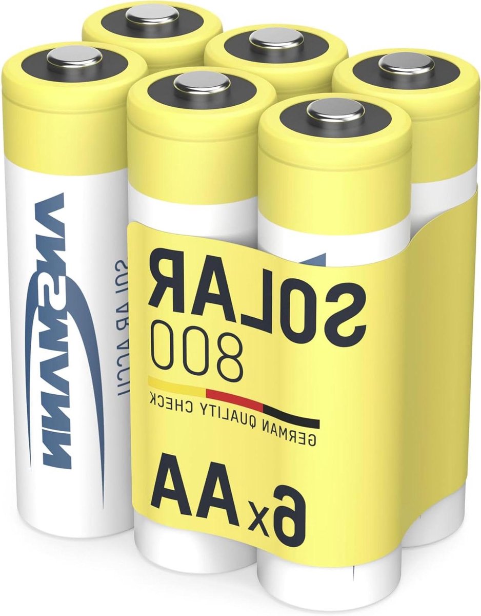 Oplaadbare Batterijen AA - Zonne-accu's Mignon - Tuinverlichting Voeden - Lage Zelfontlading - 800 mAh 6 stuks - null