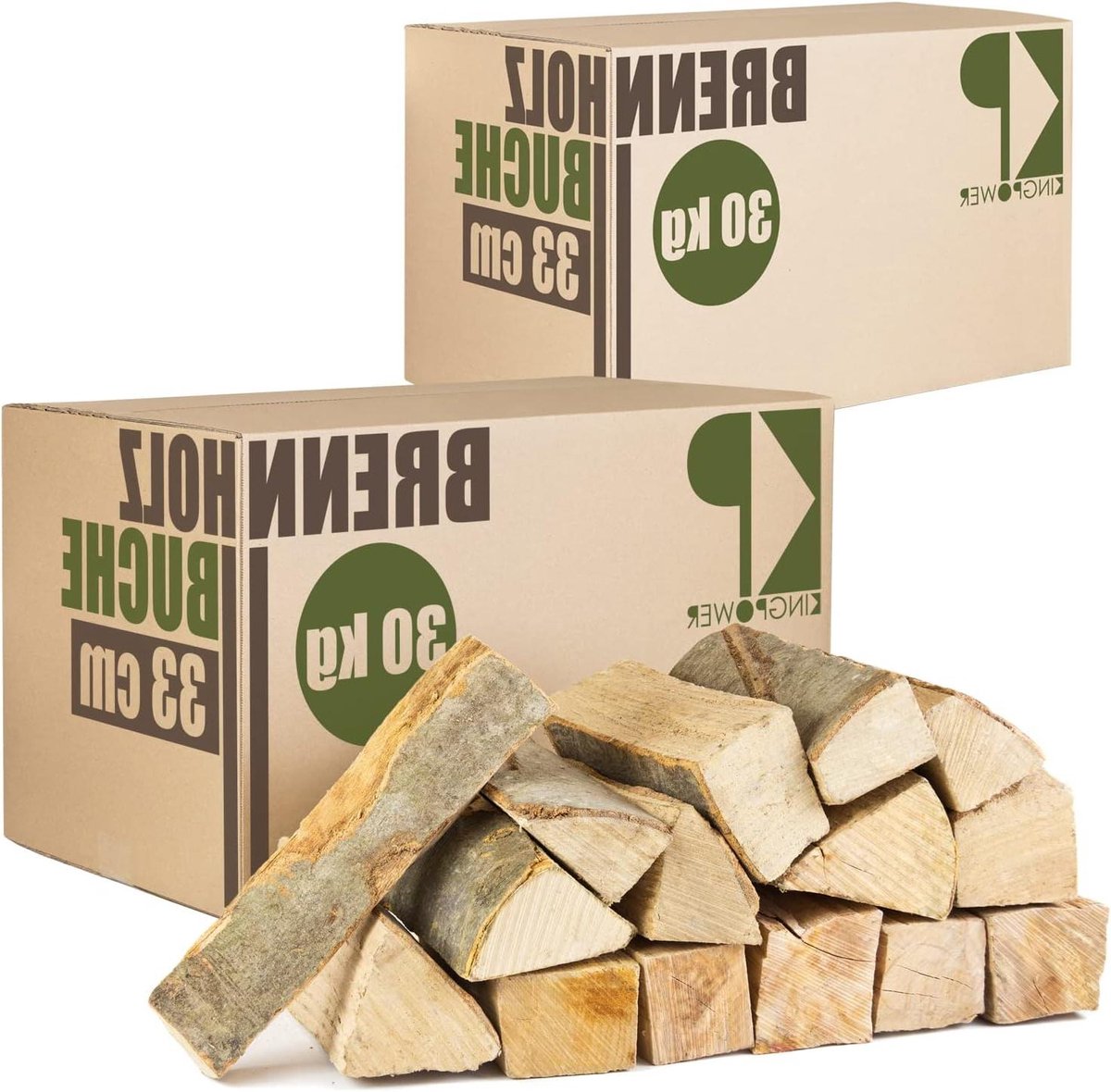 Haardhout Beukenhout - Klaar voor oven - Haard en kampvuur - Kamergedroogd - 60 kg - Bruin