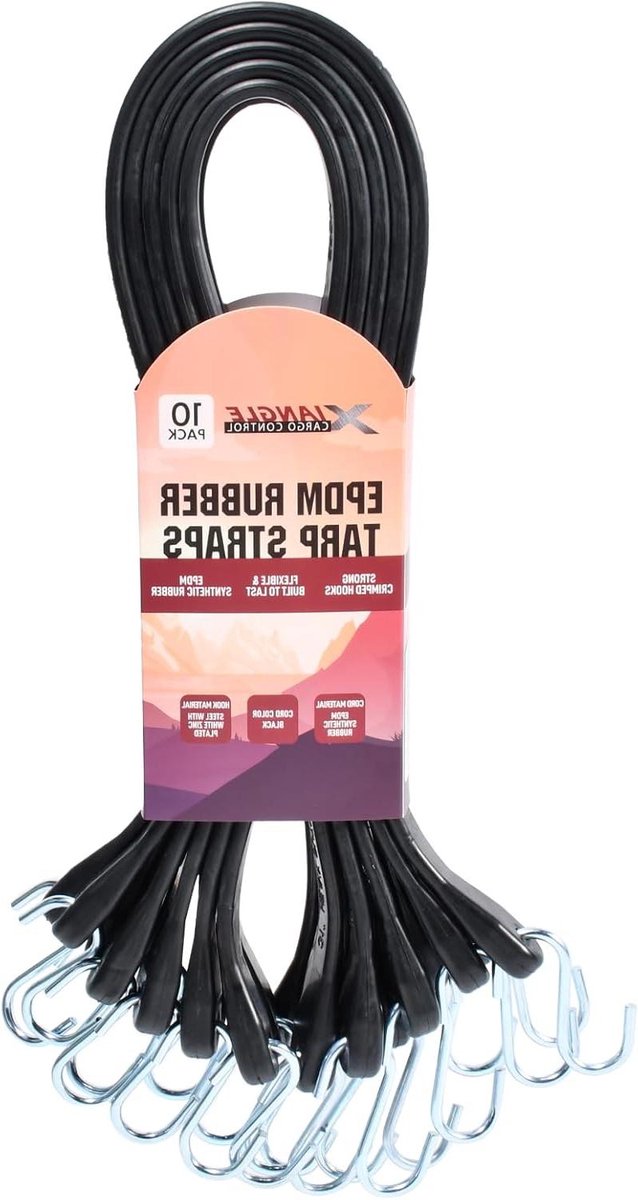 Bungee Koorden - Elastische Koorden - Lading Zekeren - 100% EPDM Rubber - 31 Inch - Zwart