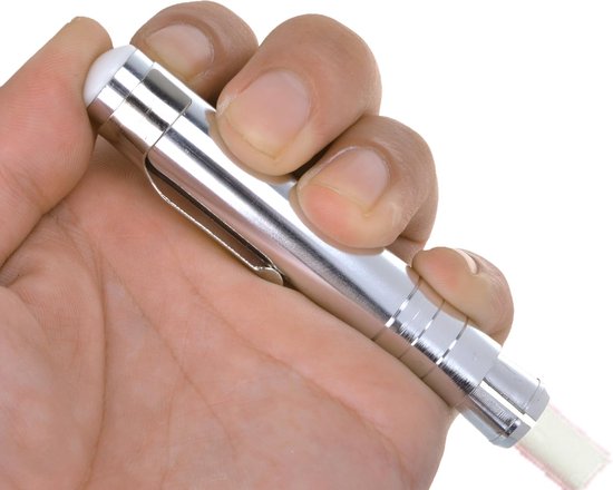 Krijt Houder - Krijt Keeper - Biljart Krijten - Voorkomt Kalkbreuk - 9 mm diameter - Zilver van Merkloos — afbeelding 3