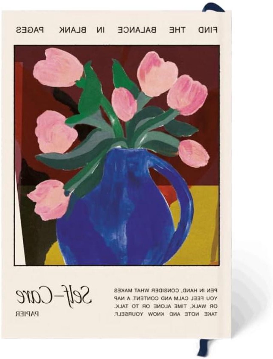 Papieren Tulpen Vaas Dagboek - Wellness Planner Intenties - Dagelijkse Reflectie Mindfulness - 12 Weken Check-ins