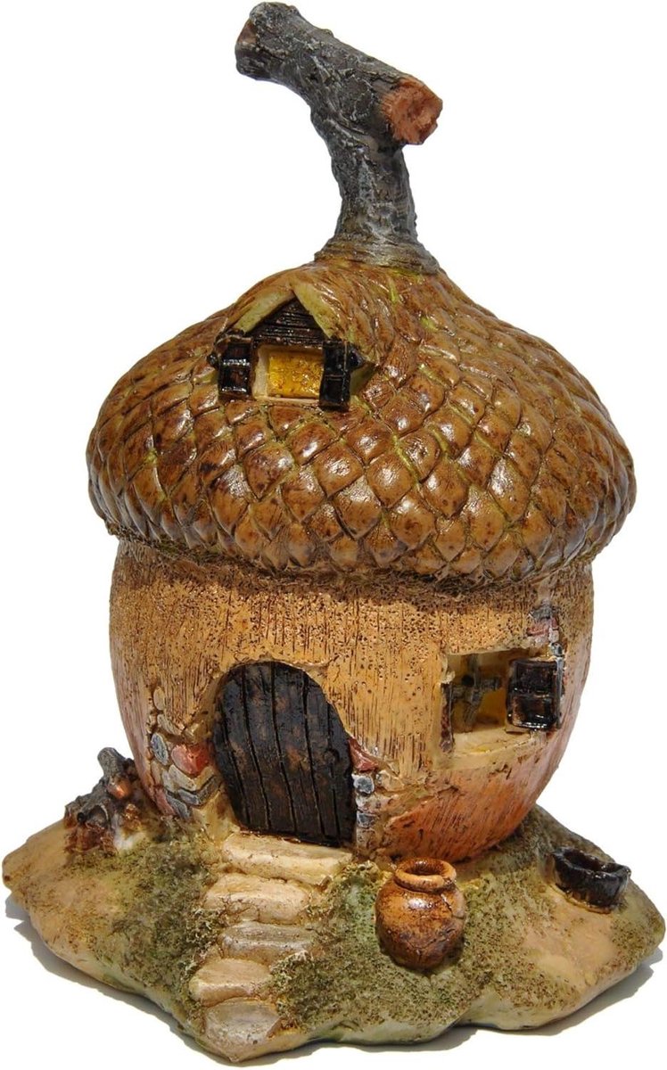 Fairy Huis Decoratie - Tuin Miniaturen Beeldje - Sprookjes Tuin Creëren - Handgeschilderd Gedetailleerd - 5.5 Inch Hoog - Meerkleurig