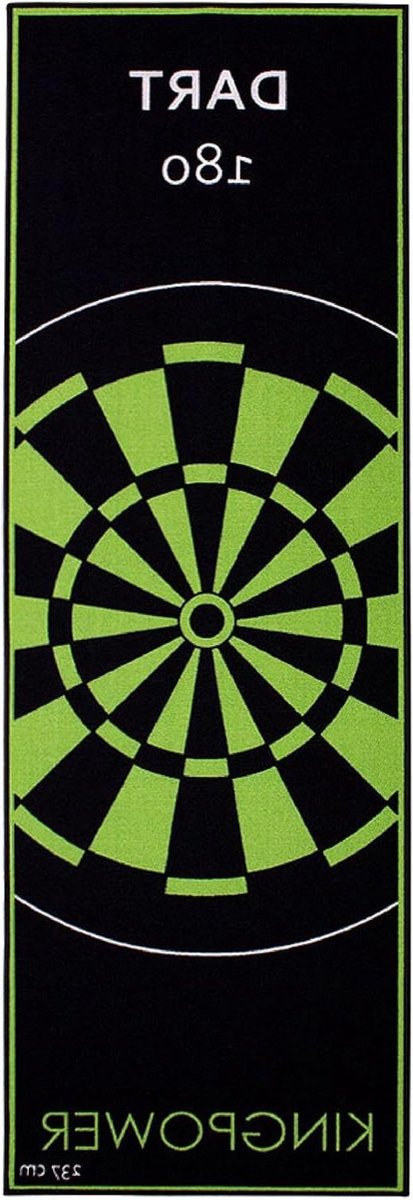 Dartmat Toernooi - Darttapijt Vloermat - Wedstrijd Darten - Antislip Latex Onderzijde - 237x80 cm - Grijs