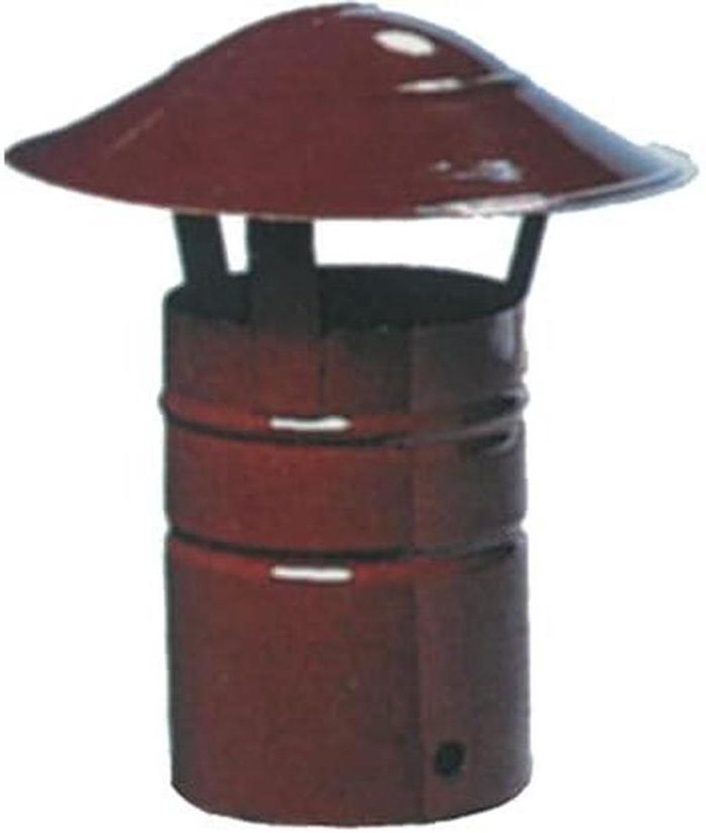 Vuurhoed - Schoorsteenkraag Schoorsteenmuts - Schoorsteen Beschermen - Geëmailleerd Oppervlak - 10 cm Diameter - Bruin