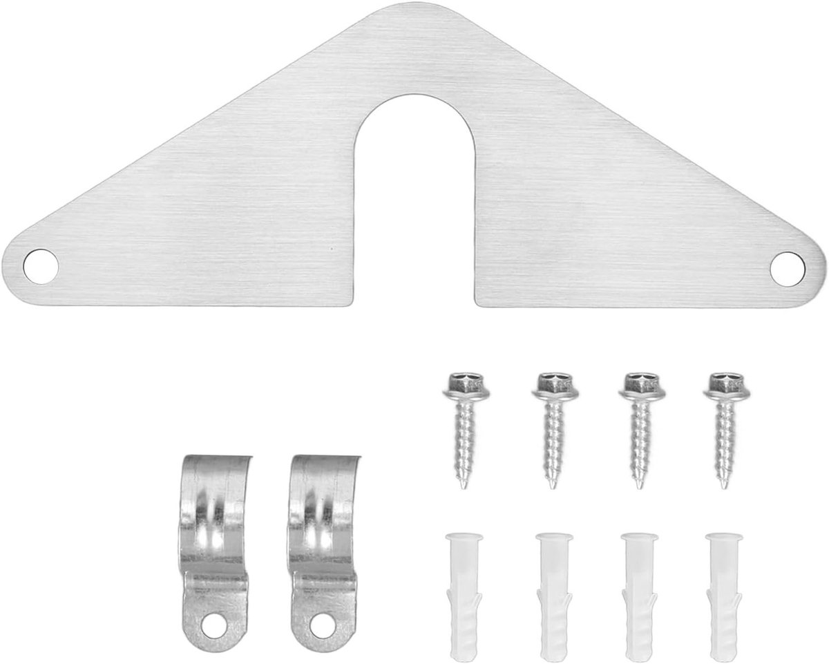 Montageplaat voor Tuinkraan - Aluminium Driehoekige Bevestiging voor Binnen en Buiten - Reparatieset voor Verouderde en Nieuwe Taps