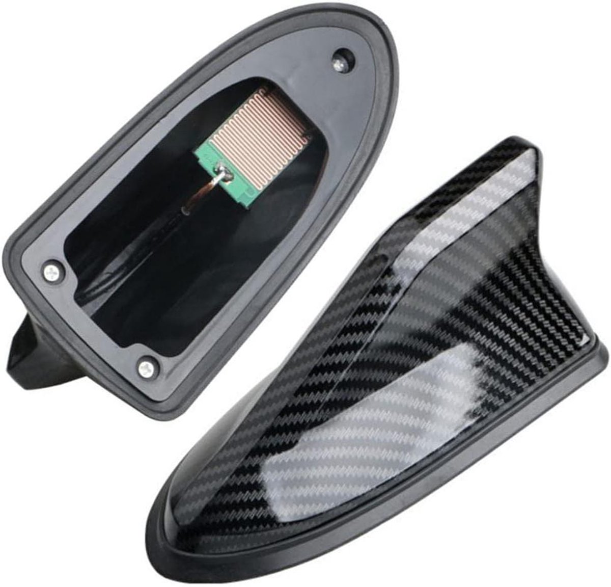 Haaienvin Antenne - Dak Antenne - Verbeter Radio Ontvangst - Waterdicht Koolstofvezel - Universeel Type - Zwart