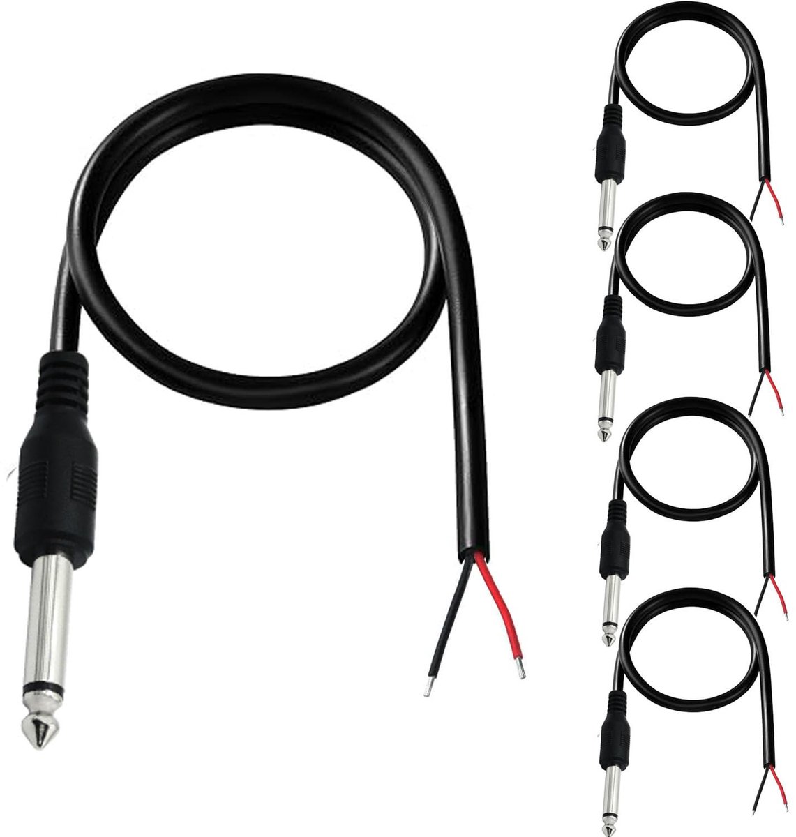 Dailygoods - 5 Stuks 6,35 mm Audiokabel voor Reparatie