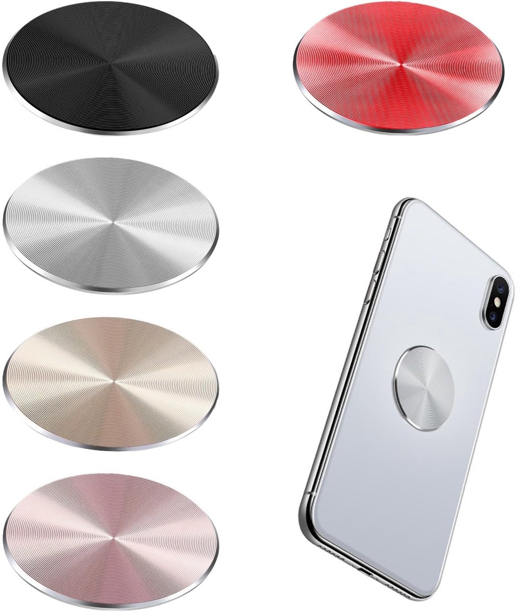 Dailygoods - Set van 5 Zelfklevende Magnetische Platen voor Telefoonhouder