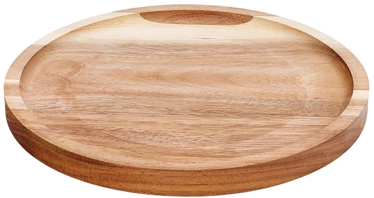 Dailygoods - Rond Acaciahouten Dienblad van 20 cm voor Serveerdoeleinden