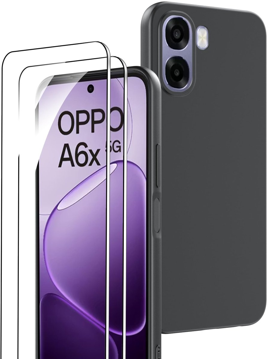 Dailygoods - Hoes voor Oppo A6T/A6X met 2 Stuks Pantserglas