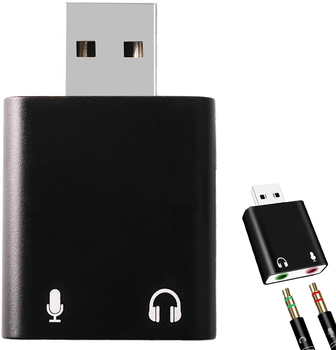 Dailygoods - Externe USB-Geluidskaart met Stereo Geluidsconverter