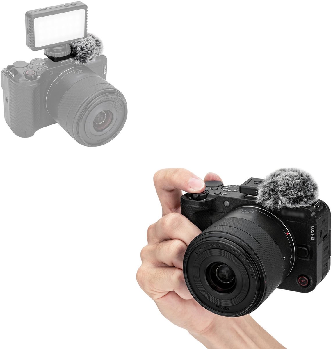 Dailygoods - Koude Schoen Windkap voor Vlog Camera's met Microfoonbescherming