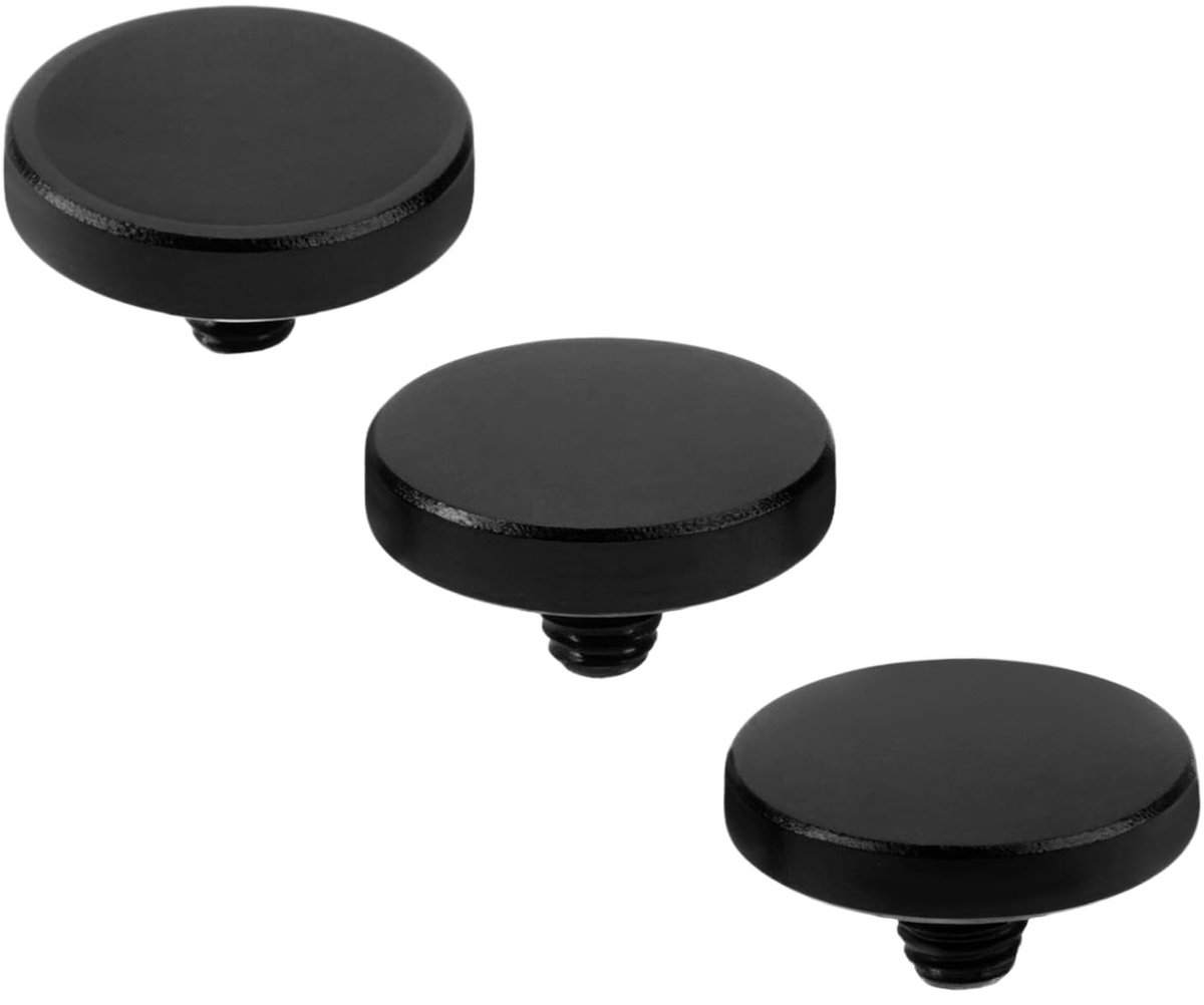 Dailygoods - Set van 3 Zwarte Aluminium Ontspanknoppen