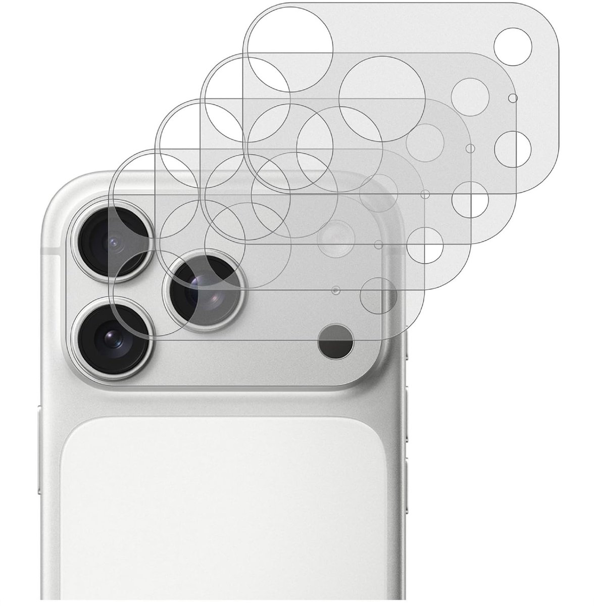Dailygoods - Camerabeschermer voor iPhone 17 Pro, Krasbestendig en Semi-transparant