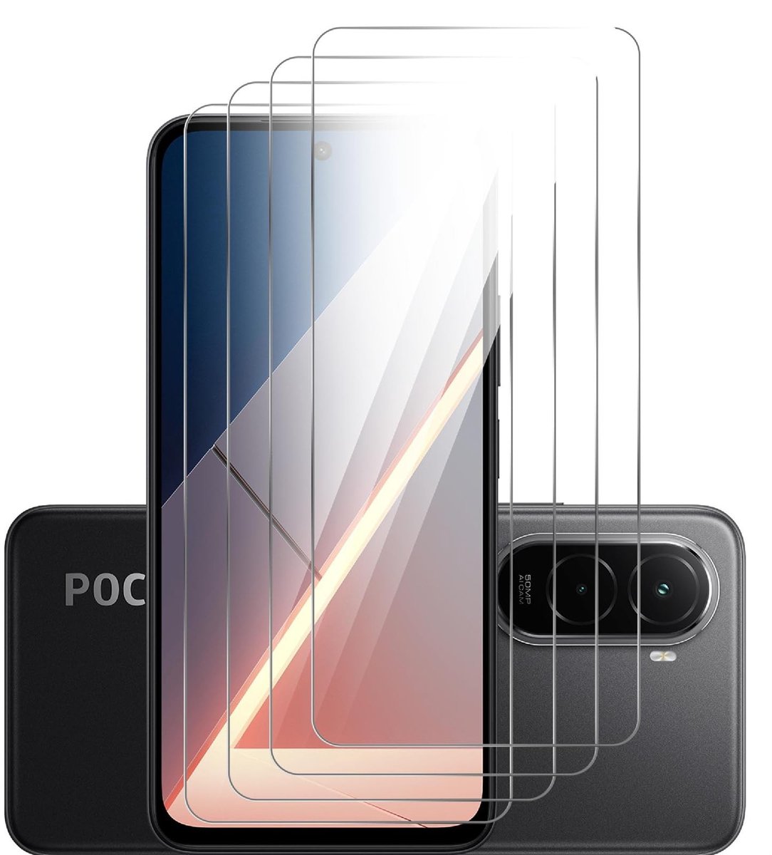 Dailygoods - 4 Stuks Gehard Glas Screen Protector voor Xiaomi Poco M7