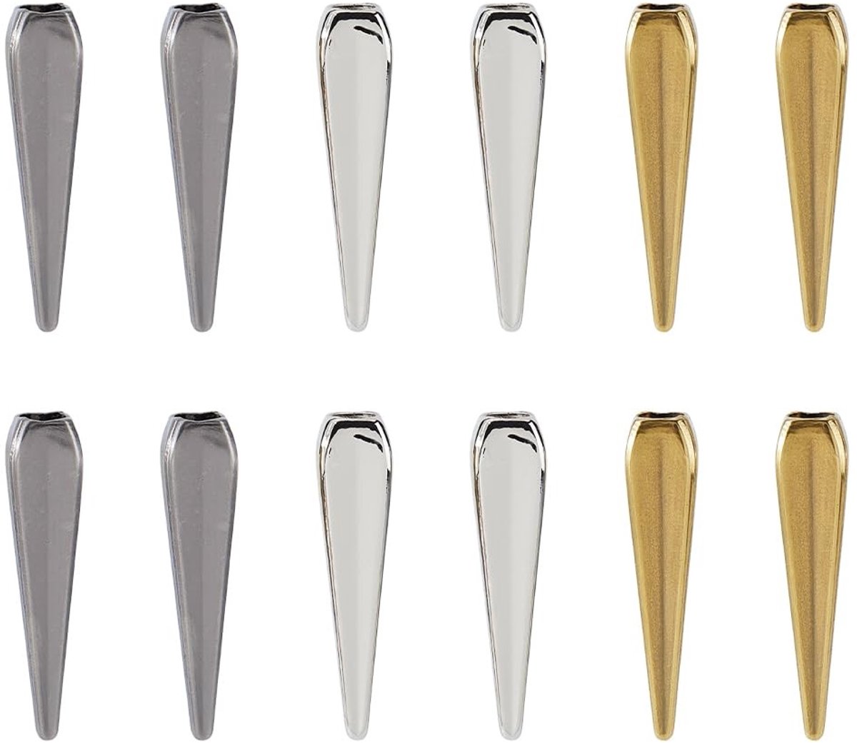 Dailygoods - Set van 12 Bolo Tie Tips in 3 Kleuren