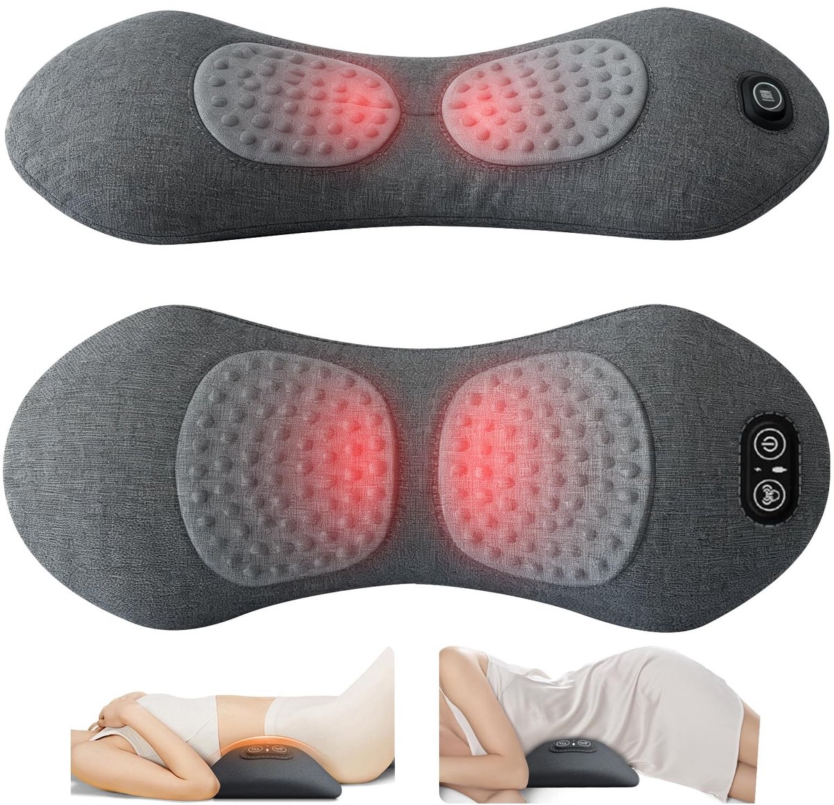 Dailygoods - 3-in-1 Elektrisch Rugmassageapparaat met Warmte
