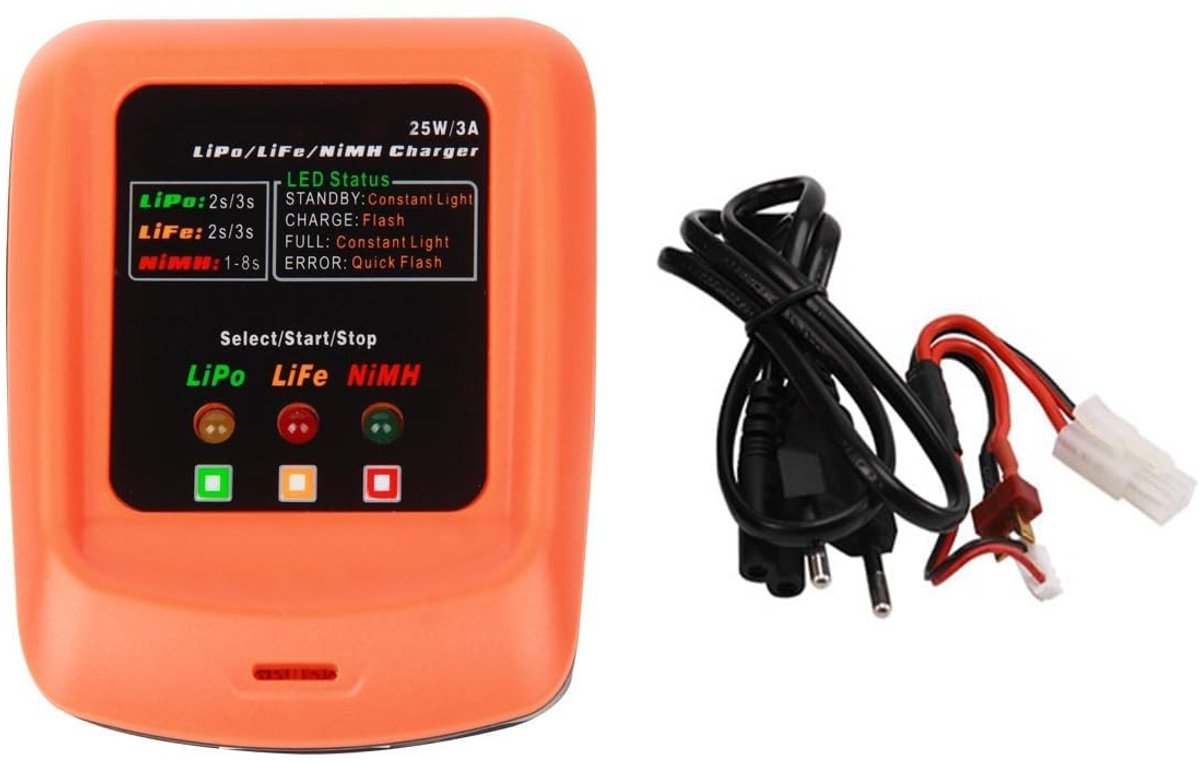 Dailygoods - Lipo Acculader voor RC en Drone 2S 3S 1-8S NIMH Batterijen