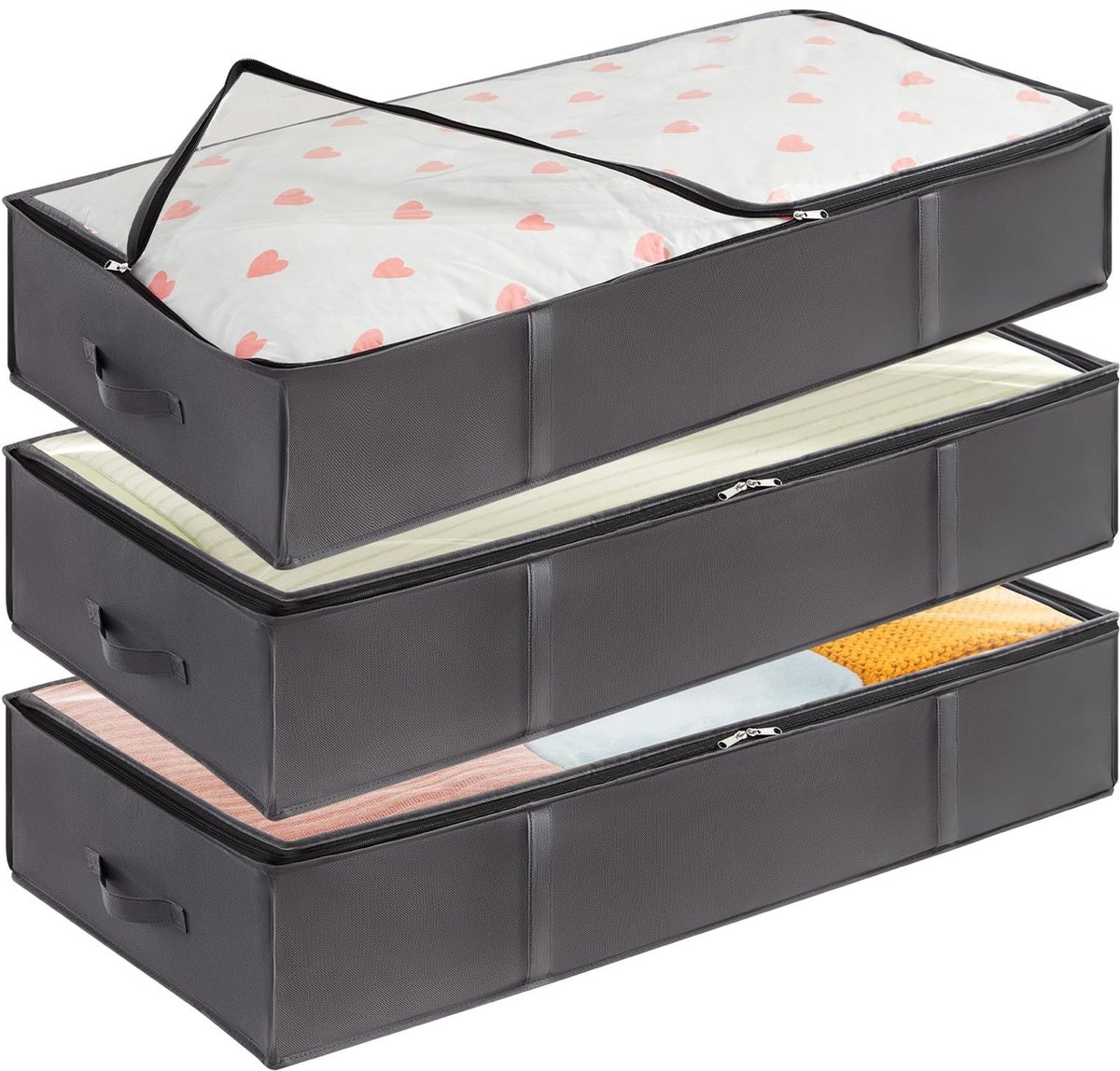 Dailygoods - 3-Pack Opbergzakken voor Onder het Bed met Grote Capaciteit