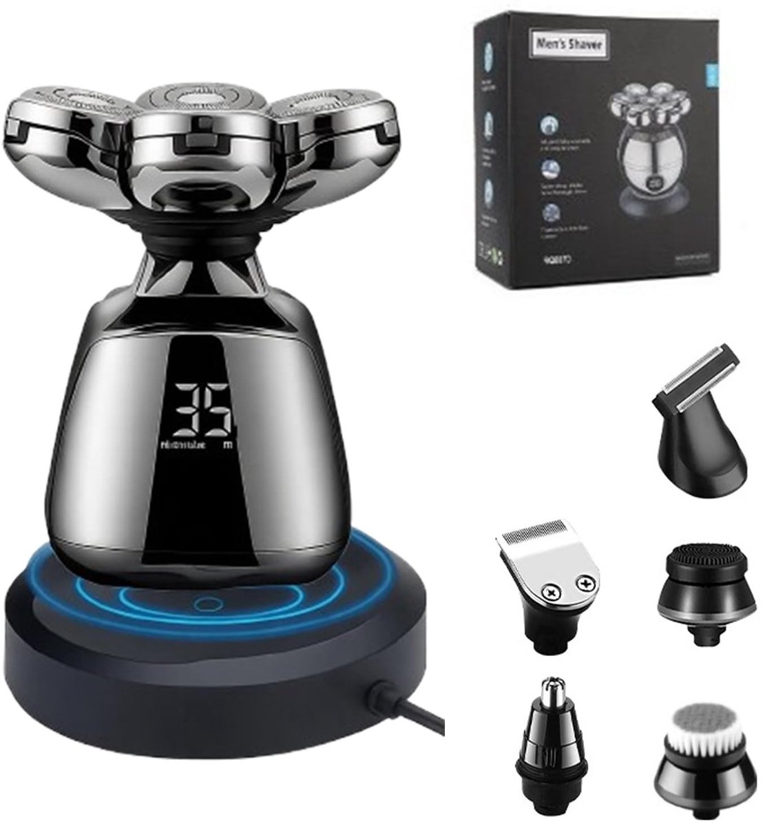 Dailygoods - 6-in-1 Elektrisch Scheerapparaat voor Mannen