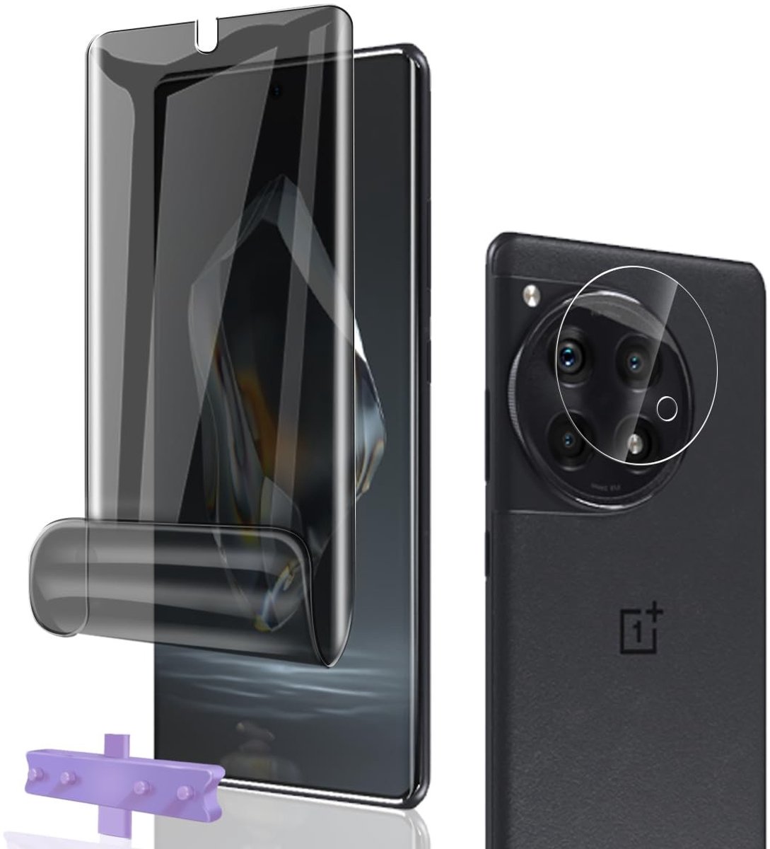 Dailygoods - TPU Privacy Displaybeschermfolie voor OnePlus 12R met Camera-Glas