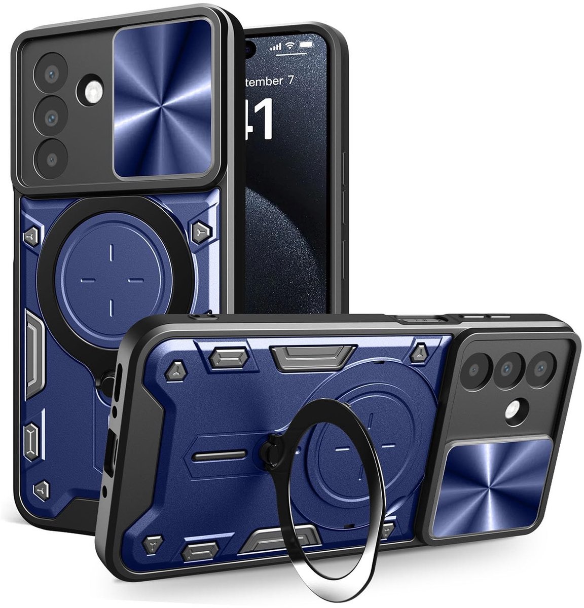Dailygoods - Militaire Beschermhoes voor Samsung Galaxy A57 5G met Standaard