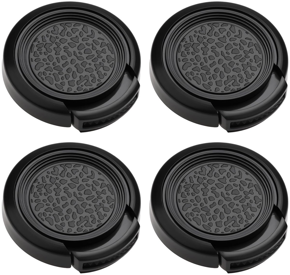 Dailygoods - Set van 4 Lensdoppen met Knijpmechanisme voor Camera Accessoires