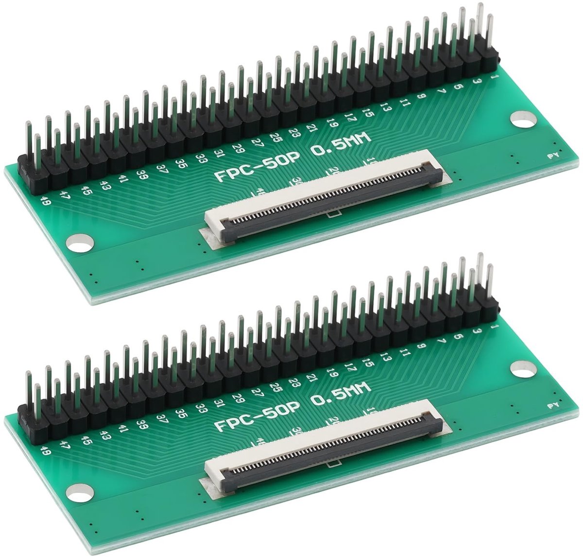 Dailygoods - 50 Pin Dubbele Rij Mannelijke Connector Adapter voor FFC/FPC