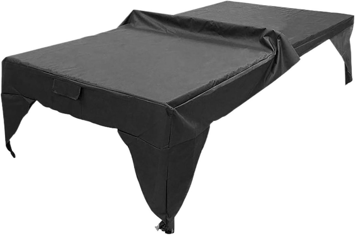 Tafeltennistafelhoes - Outdoor beschermhoes - Bescherming tegen weer - Waterdicht en stofdicht - 280 cm lengte - Zwart/bruin