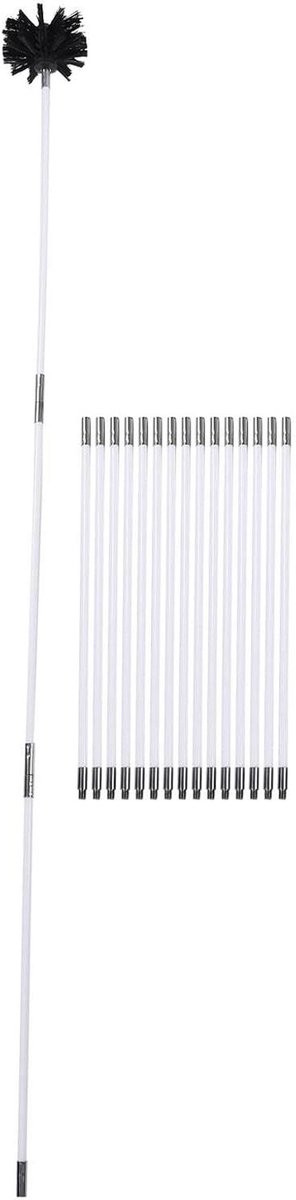 Droger Vent Cleaner - Pluizenborstel Kit - Ventilatie Reinigen - Flexibele Stangen - 24ft - Zwart