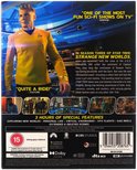 Achterkant Star Trek Strange New Worlds Seizoen Drie 4K Ultra HD Blu-ray hoes. Boven een quote, dan de plot, dan screenshots en speciale features.