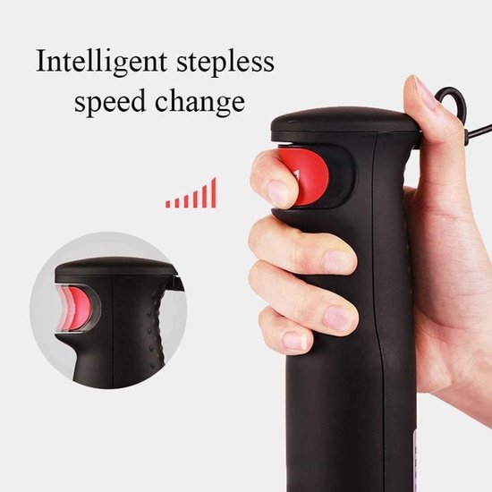 Hand Blender Set - Mixer Staaf - Keuken Assistent - Variabele Snelheid - 500W - Zwart — afbeelding 2