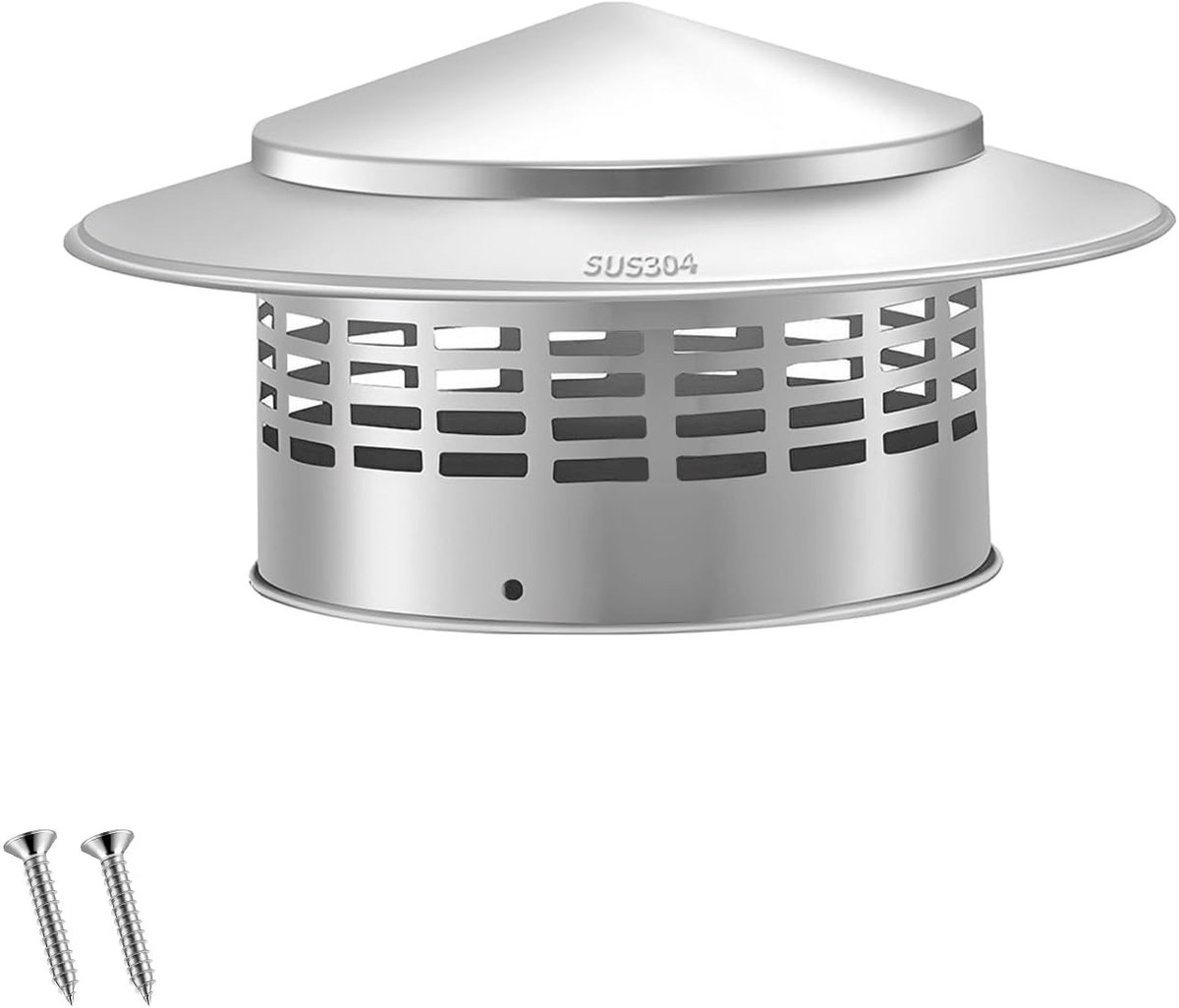 Dailygoods - Roestvrij Stalen Schoorsteenkap voor 160 mm Buizen