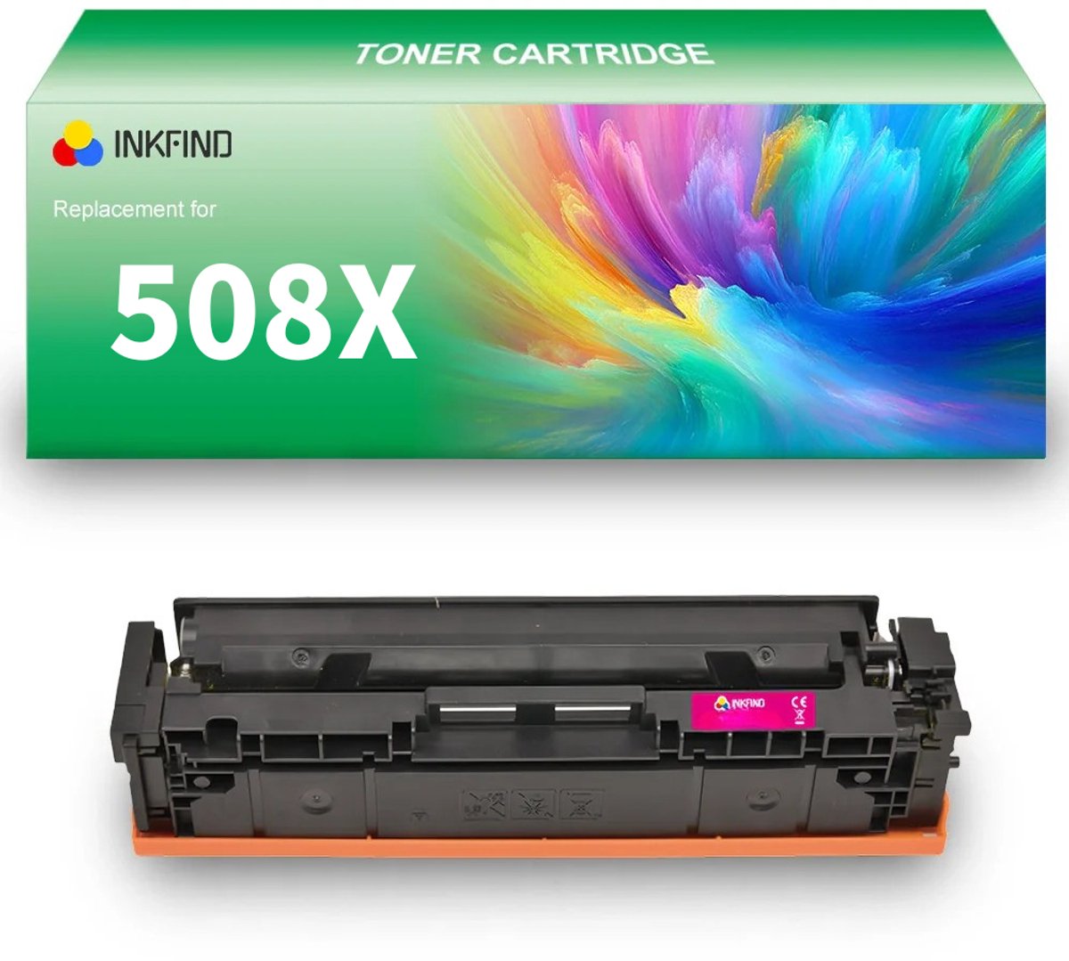 INKFIND 508X (CF363X) Magenta tonercartridge compatibel met HP 508X (CF363X) toner cartridge -1-pack Magenta