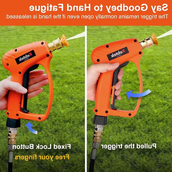 Hoge Druk Reinigingspistool 5200 PSI met Schuimkanon, 1 Liter en 6-in-1 Verstelbare Düse, Geschikt voor Karcher K1-K7 Adapter van Hoge — afbeelding 5