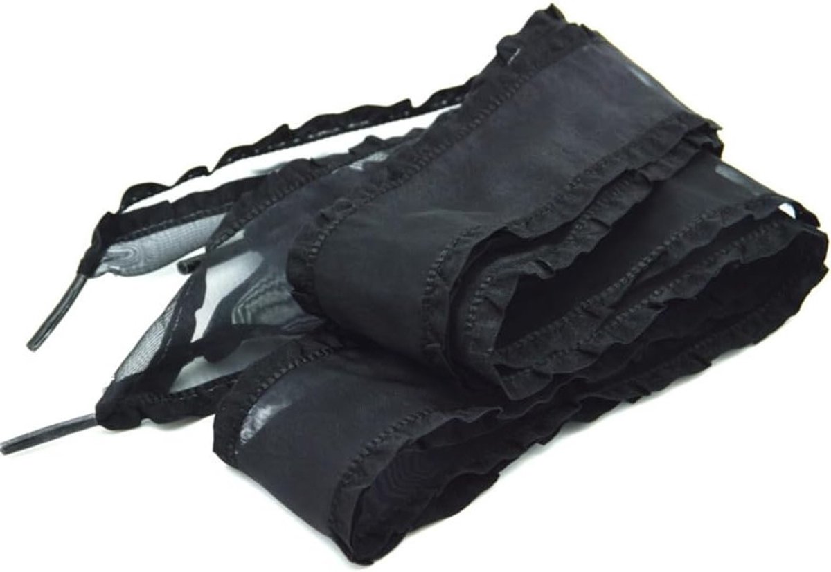 Chiffon Veters 4 cm Breed - Tulle en Organza Rimpel Veters voor Sport-, Casual- en Balletschoenen - Wit, 60 cm, Ideaal voor Creatieve Schoenontwerpen